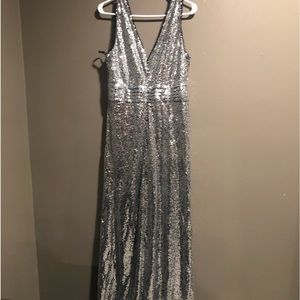 Kate Kasin Empire Waist Sleeveless Sequin Dress 14